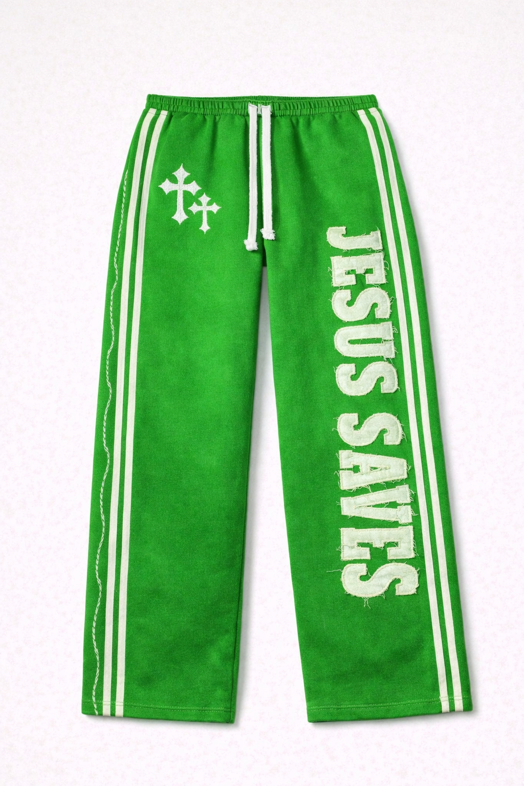 Green Jesus Saves Sweatpants